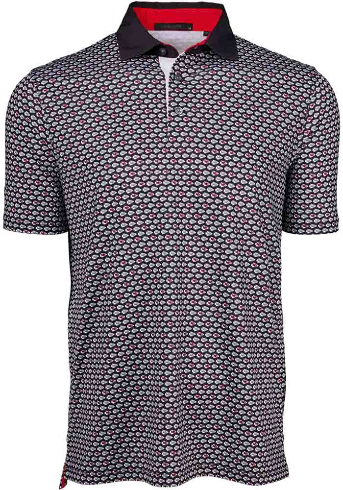 Greyson Kansas City Chiefs Mens Grey Custom Short Sleeve Fashion Polo