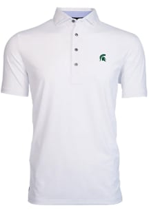 Greyson Michigan State Spartans Mens White Tala Short Sleeve Fashion Polo