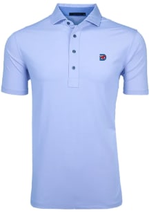 Greyson SMU Mustangs Mens White Tala Short Sleeve Polo