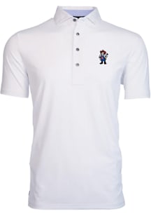 Greyson Nebraska Cornhuskers Mens White Tala Short Sleeve Fashion Polo