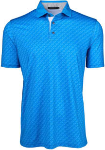 Greyson Detroit Lions Mens Blue Custom Short Sleeve Fashion Polo