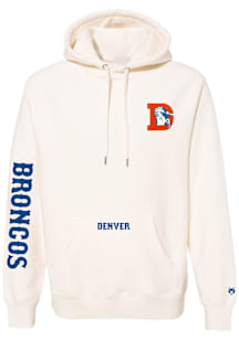 Greyson Denver Broncos Mens White Fireside Custom Long Sleeve Hoodie