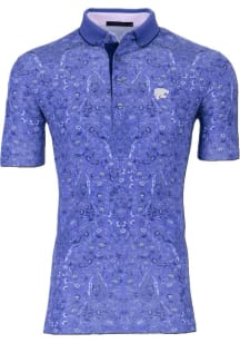 Mens K-State Wildcats Purple Greyson Herbarium Short Sleeve Fashion Polo
