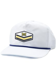 Greyson White Michigan Wolverines Chevron Rope Adjustable Hat