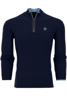 Greyson Dallas Cowboys Mens Navy Blue Sebonack Long Sleeve Qtr Zip Pullover