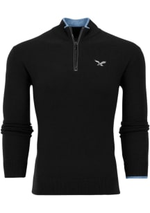 Greyson Philadelphia Eagles Mens Black Sebonack Long Sleeve Qtr Zip Pullover