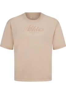 Levelwear Oakland Athletics Brown Signature Knit Ethereal Short Sleeve Fashion T Shirt