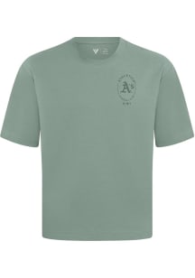 Levelwear Oakland Athletics Green Signature Knit Signet Short Sleeve Fashion T Shirt