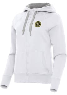 Antigua Pittsburgh Riverhounds SC Womens White Victory Long Sleeve Full Zip Jacket