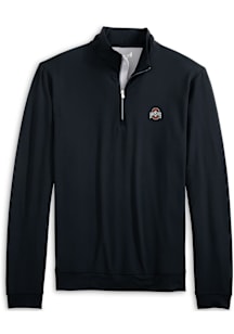 Johnnie O Ohio State Buckeyes Mens Black Motion Brutus Long Sleeve Qtr Zip Pullover