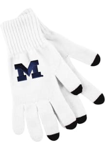 Michigan Wolverines LogoFit Smart Touch Mens Gloves - White