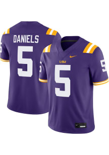 Jayden Daniels  Nike LSU Tigers Purple Alternate Daniels 5 Football Jersey