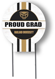Oakland University Golden Grizzlies KH Sports Fan 20x20 Circle Yard Sign with Stakes Proud Grad Ya..
