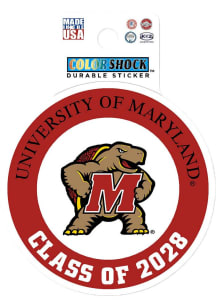 Red Maryland Terrapins Class of 2028 Durable Stickers