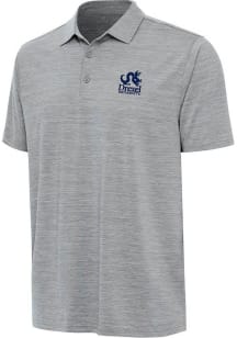 Mens Drexel Dragons Grey Antigua Academic Layout Short Sleeve Polo Shirt