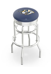 Nashville Predators Double-Ring Swivel Chrome Pub Stool - Black