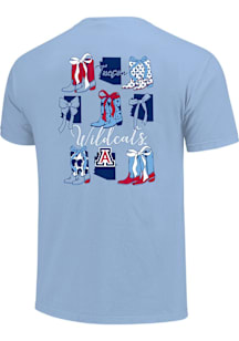 Arizona Wildcats Girls Light Blue Boots & Bows Short Sleeve Tee