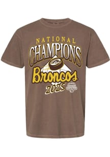 Summit Sportswear Western Michigan Broncos Womens Brown 2025 National Mens Hockey Champions Short..