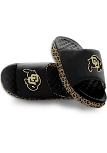 Colorado Buffaloes Black Cheetah Dip Womens Shoes