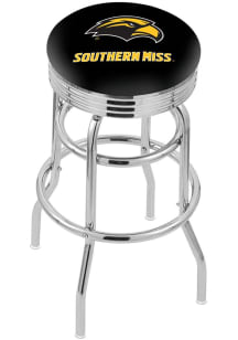 Southern Mississippi Golden Eagles Double-Ring Swivel Chrome Pub Stool - Black