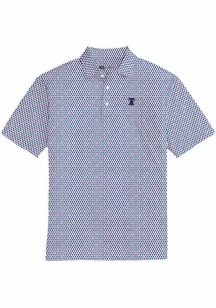 Onward Reserve Philadelphia Phillies Mens Blue All Over Print Short Sleeve Fashion Polo