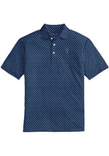 Onward Reserve Kansas City Royals Mens Navy Blue All Over Print Short Sleeve Fashion Polo