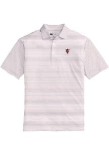 Mens Indiana Hoosiers Crimson Onward Reserve Tour Stripe Short Sleeve Polo Shirt