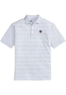 Onward Reserve Chicago Cubs Mens Navy Blue Tour Stripe Short Sleeve Fashion Polo