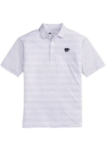 Mens K-State Wildcats Purple Onward Reserve Tour Stripe Short Sleeve Fashion Polo