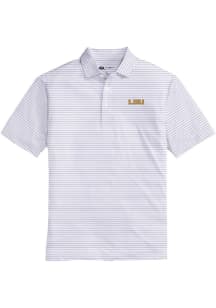 Onward Reserve LSU Tigers Mens Purple Tour Stripe Short Sleeve Fashion Polo