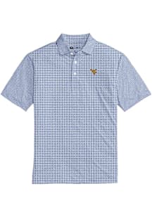 Onward Reserve West Virginia Mountaineers Mens Light Blue League Short Sleeve Fashion Polo