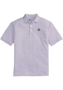 Onward Reserve SMU Mustangs Mens Light Blue Tile Print Short Sleeve Polo
