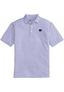 Mens K-State Wildcats Purple Onward Reserve Tile Print Short Sleeve Polo Shirt