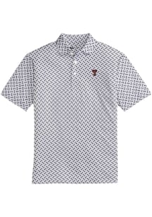 Onward Reserve Texas Tech Red Raiders Mens Grey Tile Print Short Sleeve Fashion Polo