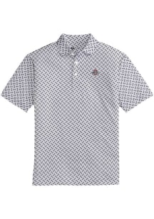 Mens Ohio State Buckeyes Grey Onward Reserve Tile Print Short Sleeve Fashion Polo