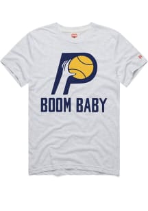 Homage Indiana Pacers Ash Boom Baby Retro Short Sleeve Fashion T Shirt