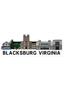 Blacksburg Color Skyline Stickers - Brown