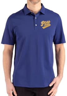 Pitt Panthers Blue Cutter and Buck Vault Advantage Refresh Pique Big and Tall Polo