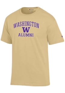 Washington Huskies Gold Champion Logo Alumni Jersey Short Sleeve T Shirt
