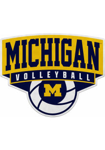 Navy Blue Michigan Wolverines Volleyball  Shape Cut Pennant