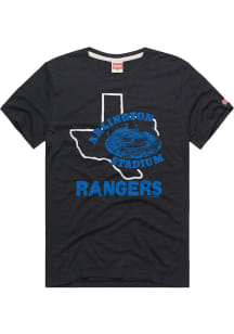 Homage Texas Rangers Black Arlington Stadium Short Sleeve Fashion T Shirt