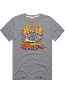 Homage Cleveland Cavaliers Grey SPACE JAM Short Sleeve Fashion T Shirt