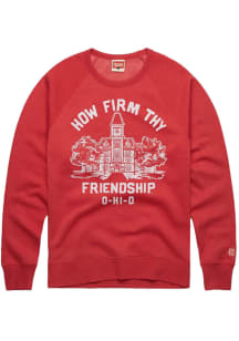 Homage Ohio State Buckeyes Mens Grey How Firm Thy Friendship Long Sleeve Fashion Sweatshirt