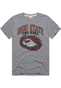 Ohio State Buckeyes Grey Homage The Oval Short Sleeve Fashion T Shirt