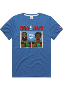 Tyrese Maxey Philadelphia 76ers Blue NBA Jam Short Sleeve Fashion Player T Shirt