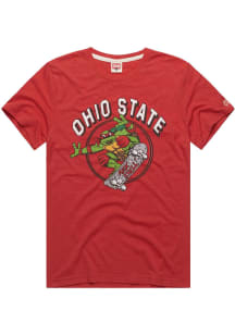 Homage Ohio State Buckeyes Red TMNT Raphael Short Sleeve Fashion T Shirt