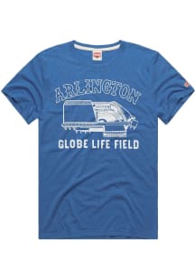 Homage Texas Rangers Blue Globe Life Field Short Sleeve Fashion T Shirt