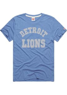 Homage Detroit Lions Blue Arch Name Short Sleeve Fashion T Shirt
