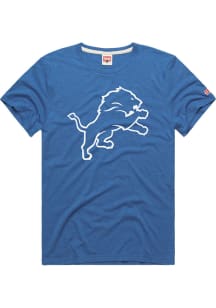 Homage Detroit Lions Blue Primary Logo Short Sleeve Fashion T Shirt