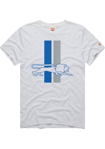 Homage Detroit Lions Grey Retro Logo Short Sleeve Fashion T Shirt